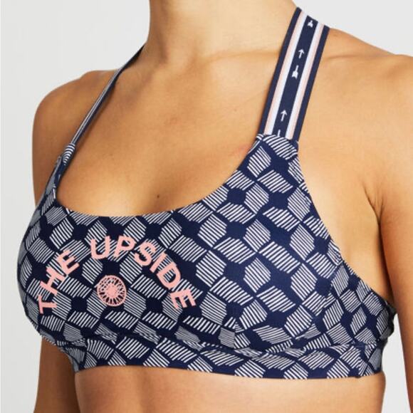 The Upside x Soul Cycle Alexa Vintage Print Sports Bra Athletic Activewear Sz M - Picture 1 of 8